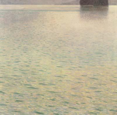 Gustav Klimt Island in Lake Atter (mk20) Sweden oil painting art